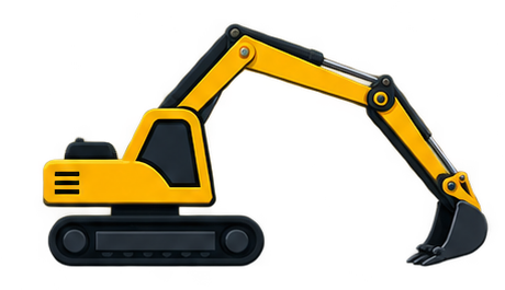Excavator boom illustration